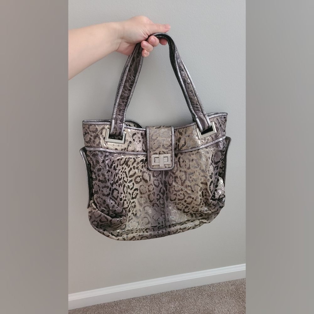 Kooba 'Natasha' Leopard Print Convertible Tote Bag